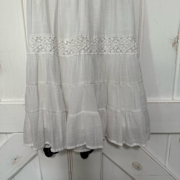 White Lace Summer Tank Midi Dress - Picture 2 of 2